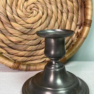 VTG International Silver Pewter Candle Stick/Holder  Goth Cottage Minimalist